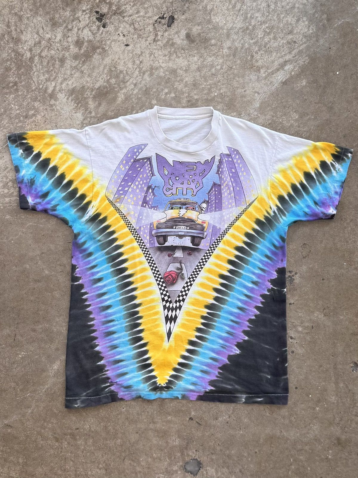 Vintage Vintage 1990 New York City Grateful Dead Taxi Tour Tee Large Size US L / EU 52-54 / 3 - 2 Thumbnail
