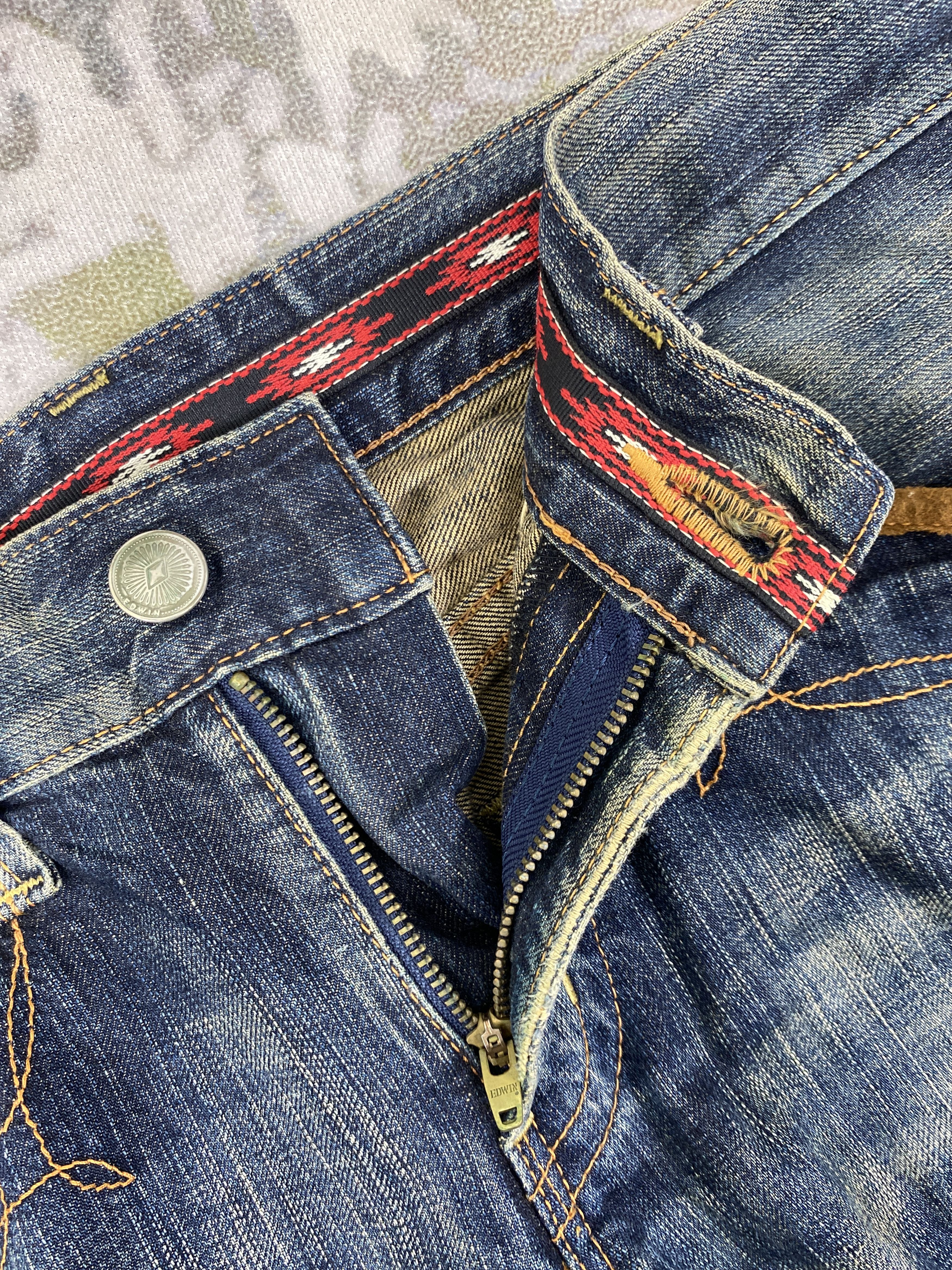 If Six Was Nine Faded Blue Vintage Edwin xv Jeans 31x29.5 - JN3053 Size US 31 - 6 Thumbnail