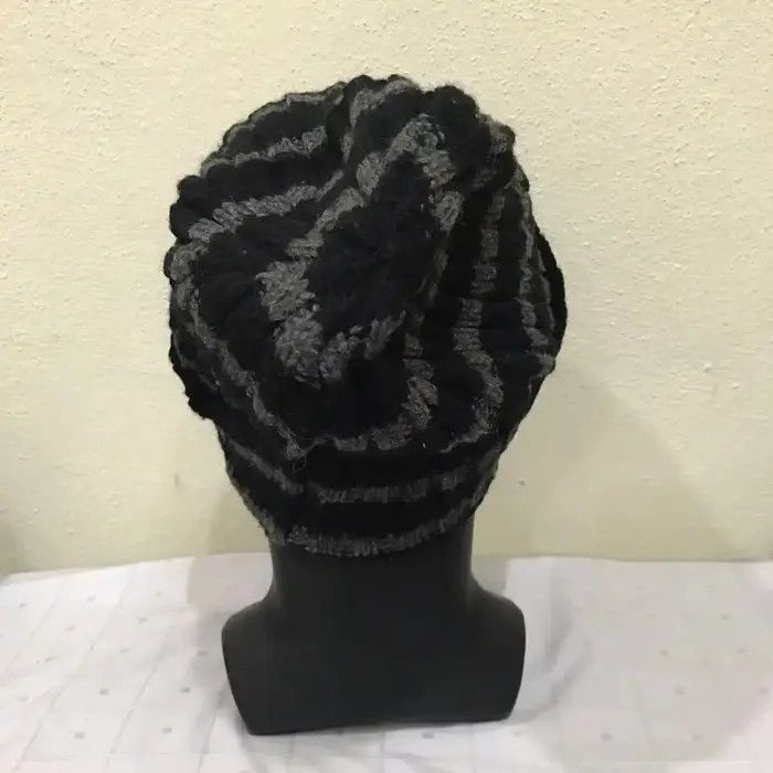 Japanese Brand × Uniqlo Uniqlo Stripe Knit Beanie Hat Size ONE SIZE - 4 Thumbnail