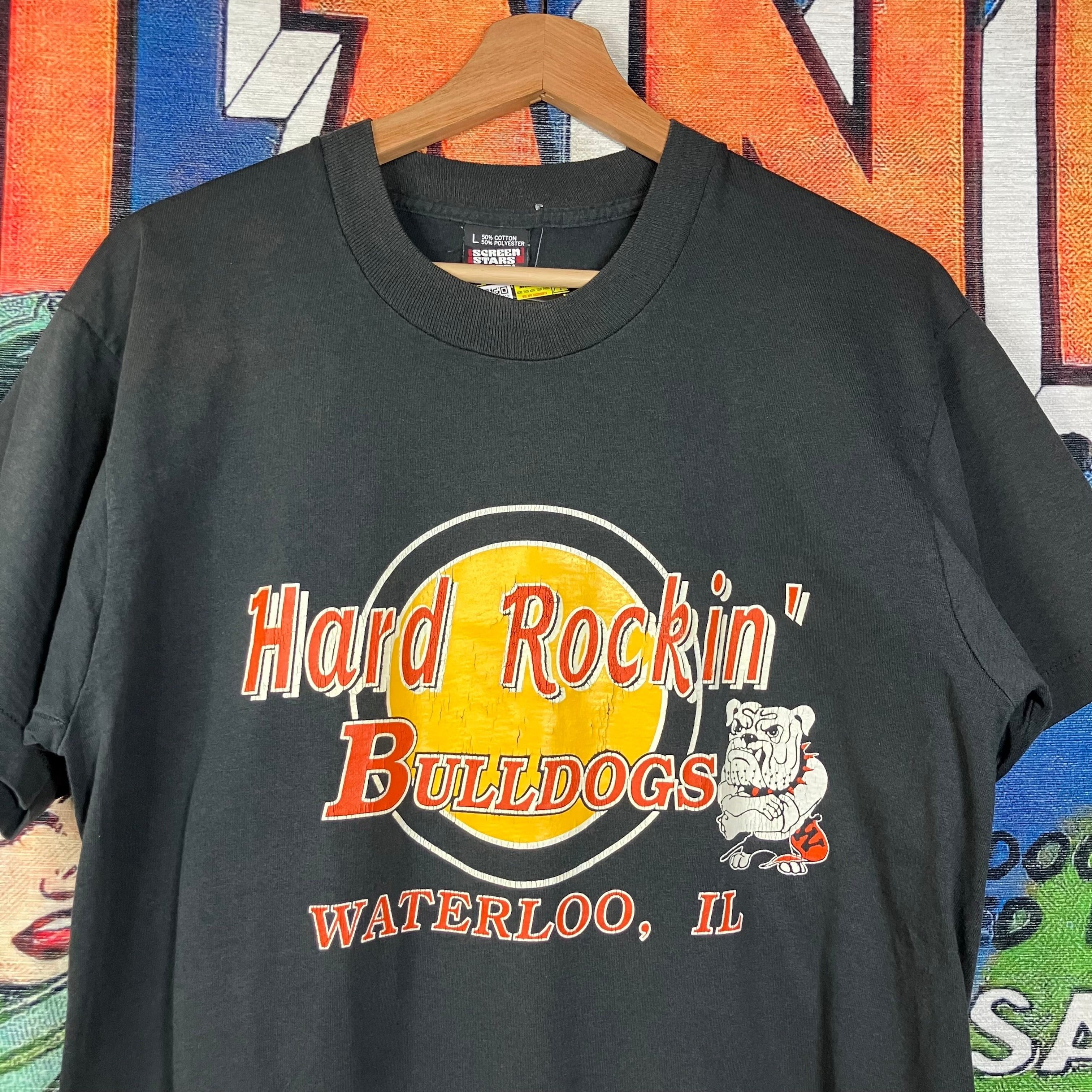 Hard Rock Cafe × Vintage Vintage 80s 90s Hard Rock Cafe “Hard Rockin Bulldogs” Tee Si Size US L / EU 52-54 / 3 - 4 Thumbnail