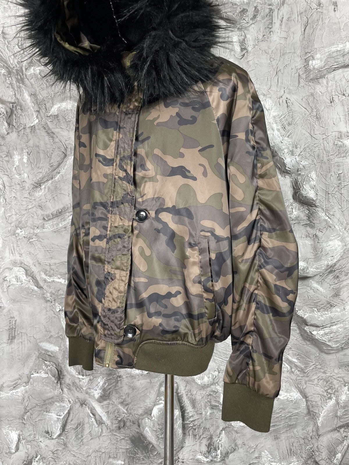 20471120 × If Six Was Nine Y2K Fur Camo Zip Jacket Japanese Hysteric Balenciaga Style Size US M / EU 48-50 / 2 - 7 Thumbnail