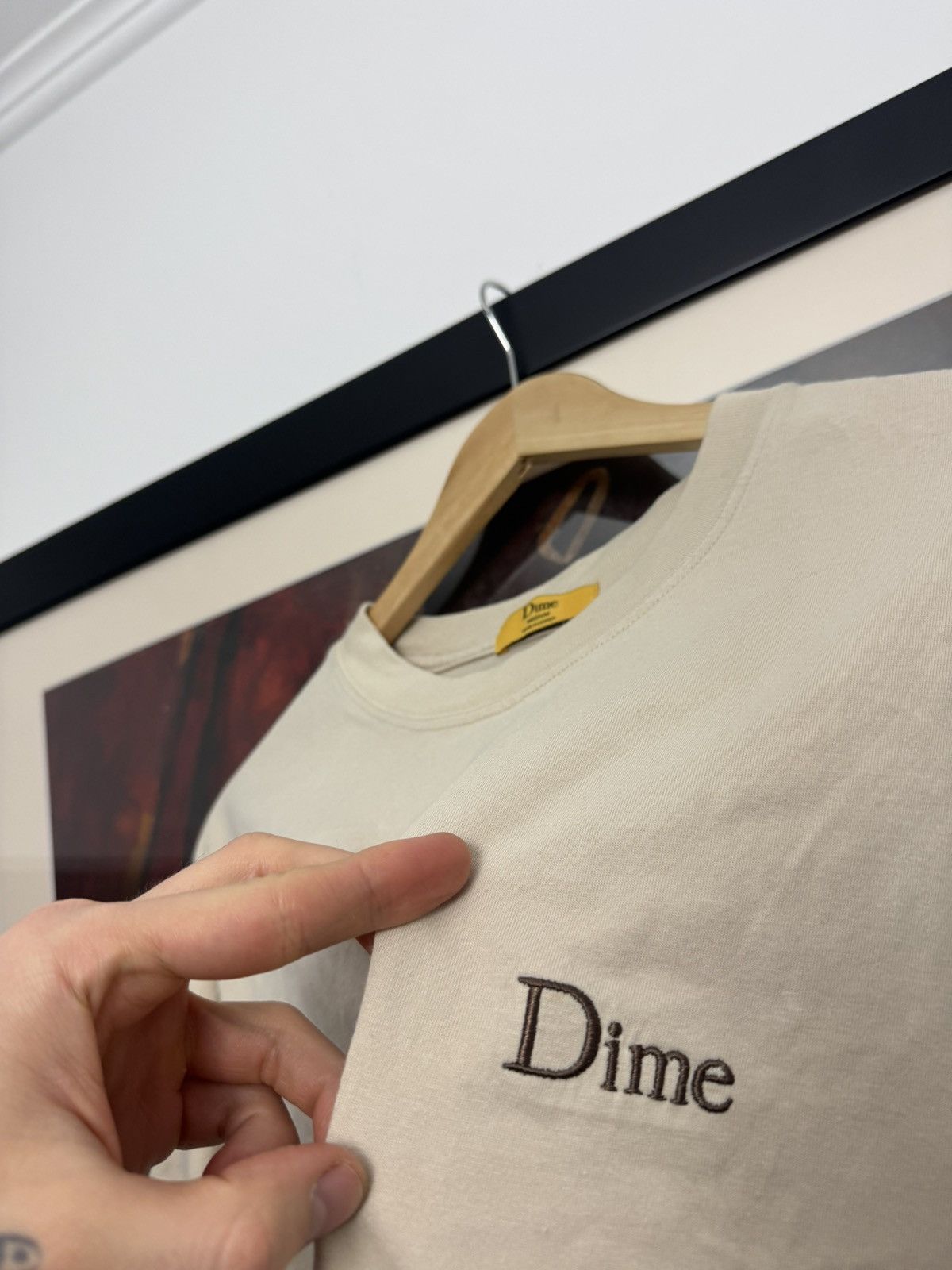 Dime Dime Mini Logo Skate Tee Beige Streetwear Size US M / EU 48-50 / 2 - 3 Thumbnail