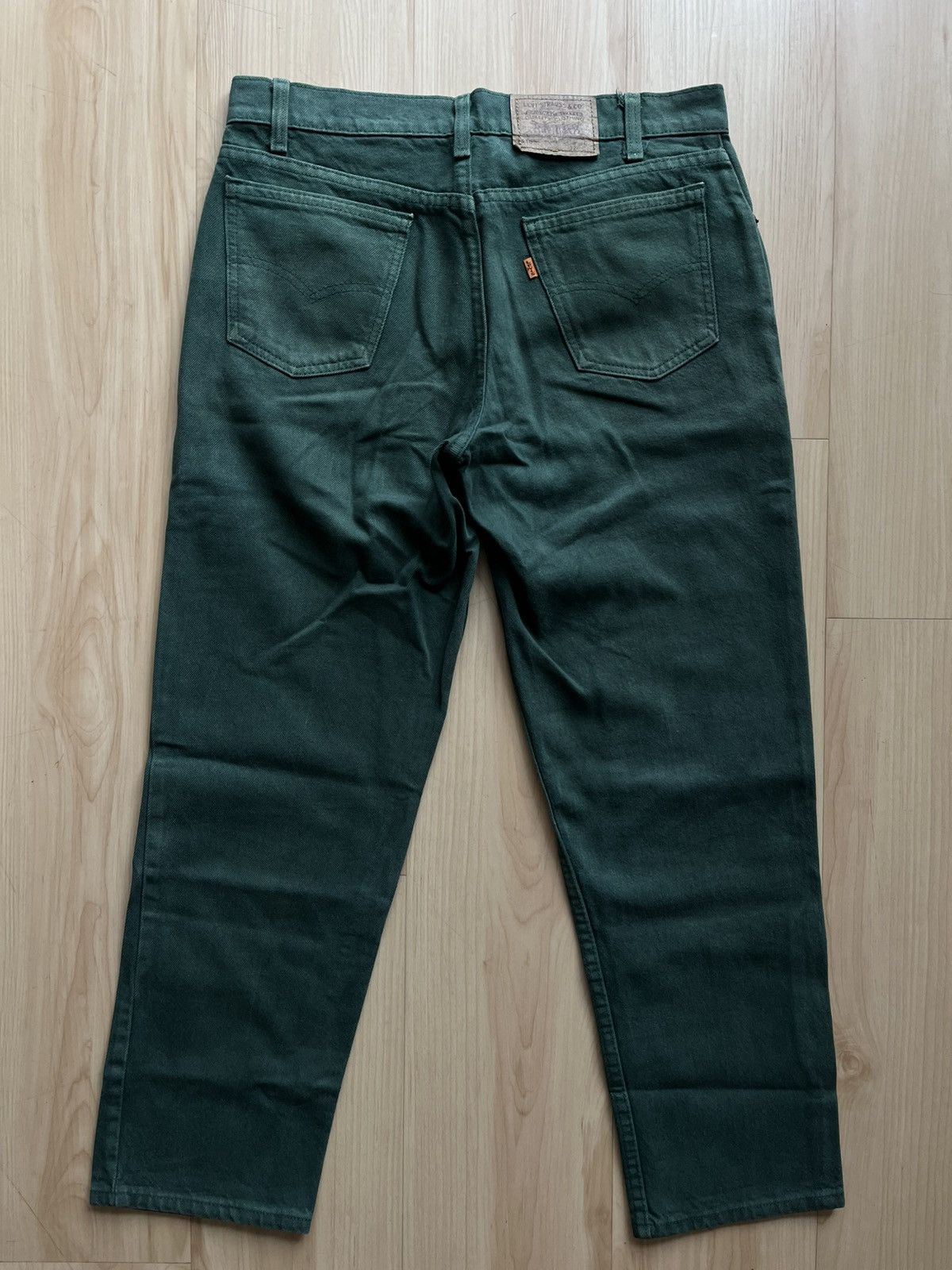 Levi's × Vintage vintage 90s levi’s orange tab 550 green straight leg jeans Size US 32 / EU 48 - 4 Thumbnail
