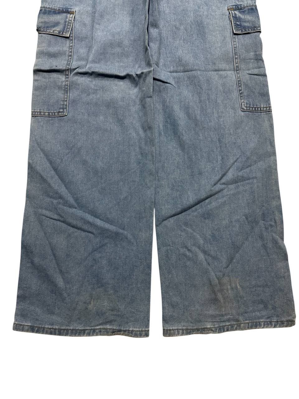 20471120 💥Baggy💥Shein Wide Leg Blue Pocket Carpenter Jeans Streetwear Size US 29 - 12 Thumbnail