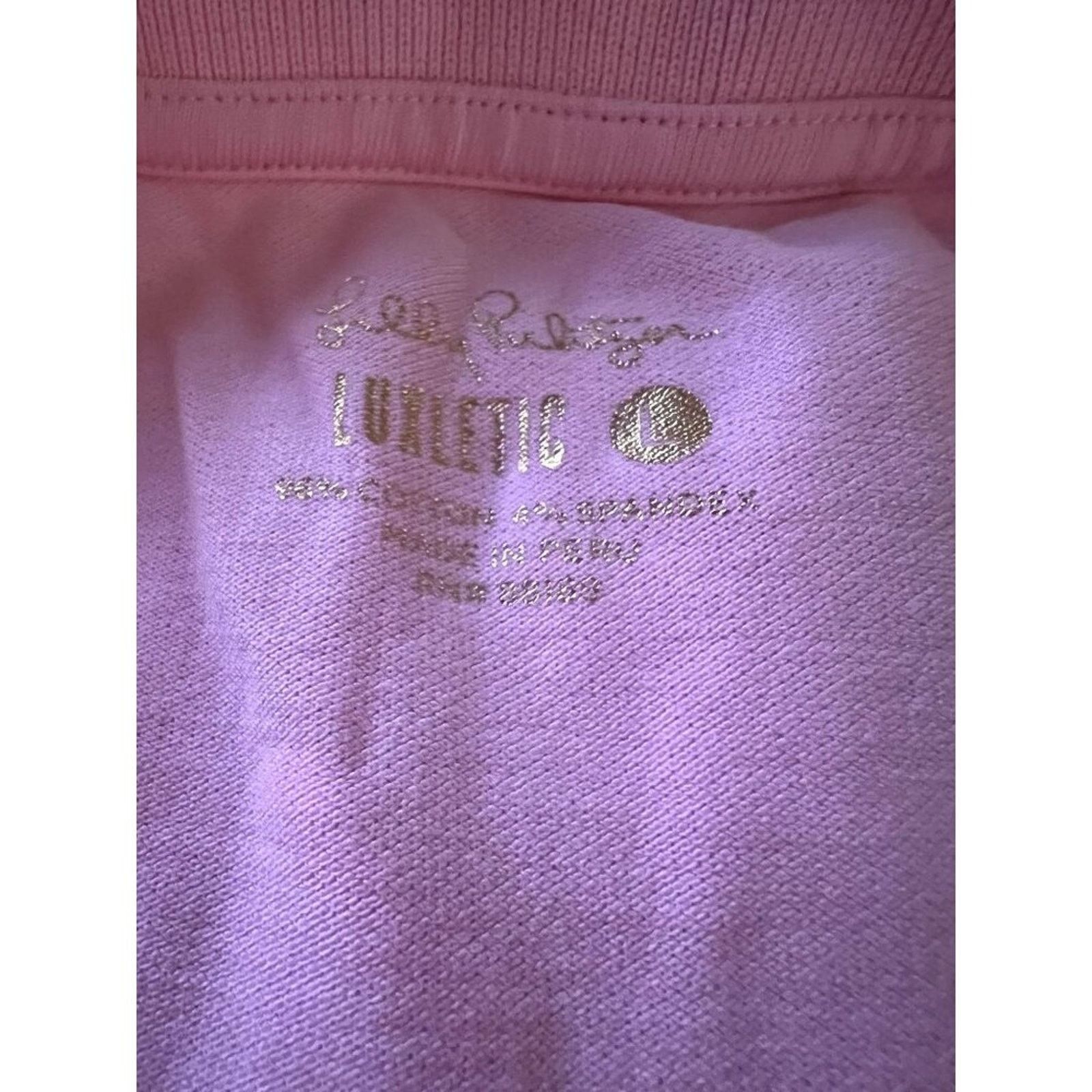 Lilly Pulitzer Lilly Pulitzer Meredith Luxletic Polo UPF 50+ Large Pink Size L / US 10 / IT 46 - 6 Thumbnail