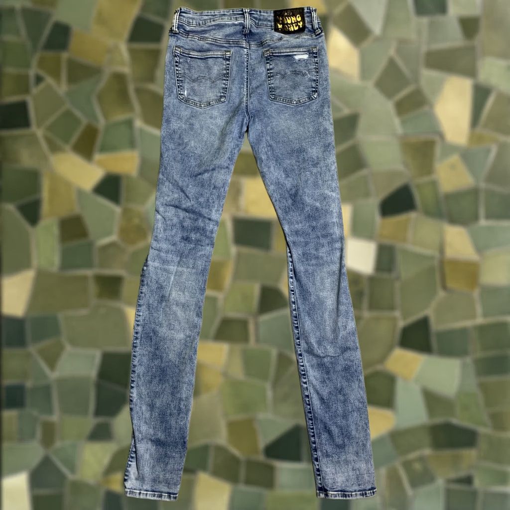 Vintage American Eagle Jeans 31x34 Men’s Slim Skinny Stacked 5-Pocket Blue Denim Size US 31 - 1 Thumbnail