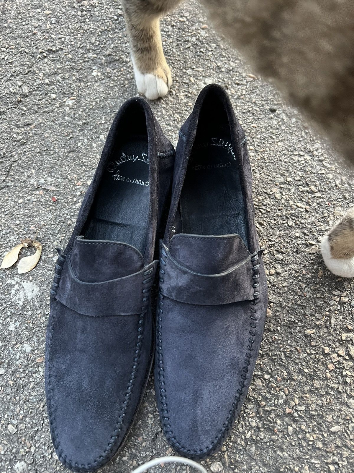 Santoni Santoni Men's Suede Loafers Blue Size US 8.5 / EU 41-42 - 8 Thumbnail