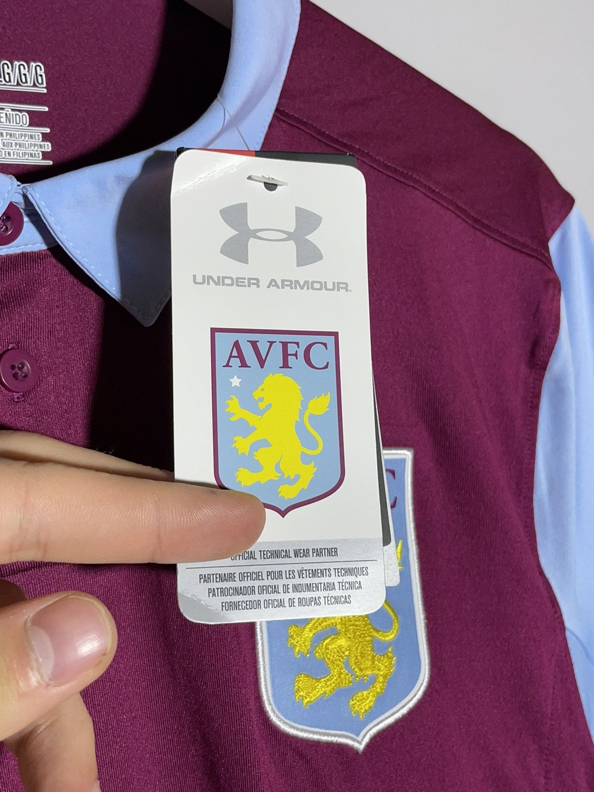 Under Armour NWT Aston Villa Under Armour 2016/17 Home Y2k Football Shirt Size US L / EU 52-54 / 3 - 9 Thumbnail