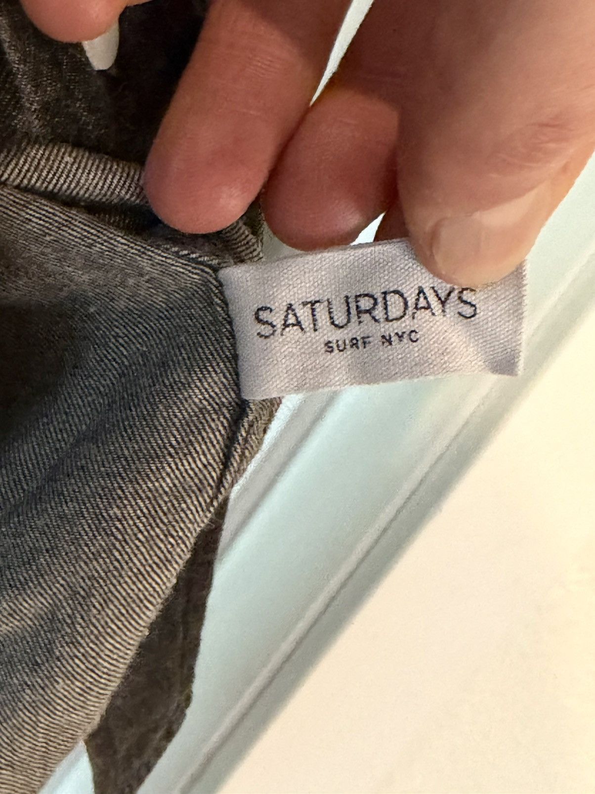 Saturdays NYC Saturdays NYC Charcoal Chambray Button Down Shirt Size L Size US L / EU 52-54 / 3 - 2 Thumbnail