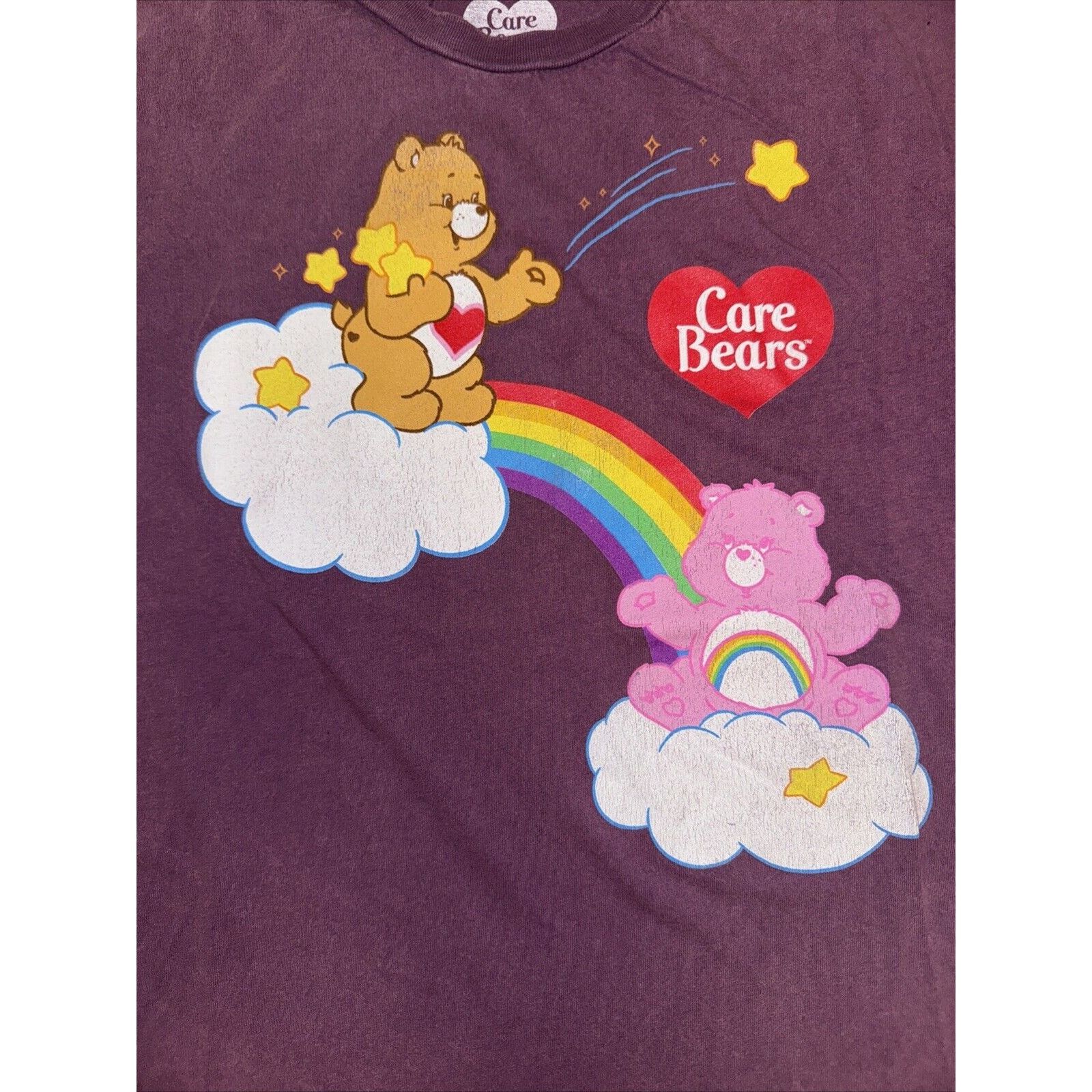 Band Tees × Vintage Care Bears T-Shirt Purple Small 18x21 Size S / US 4 / IT 40 - 2 Thumbnail