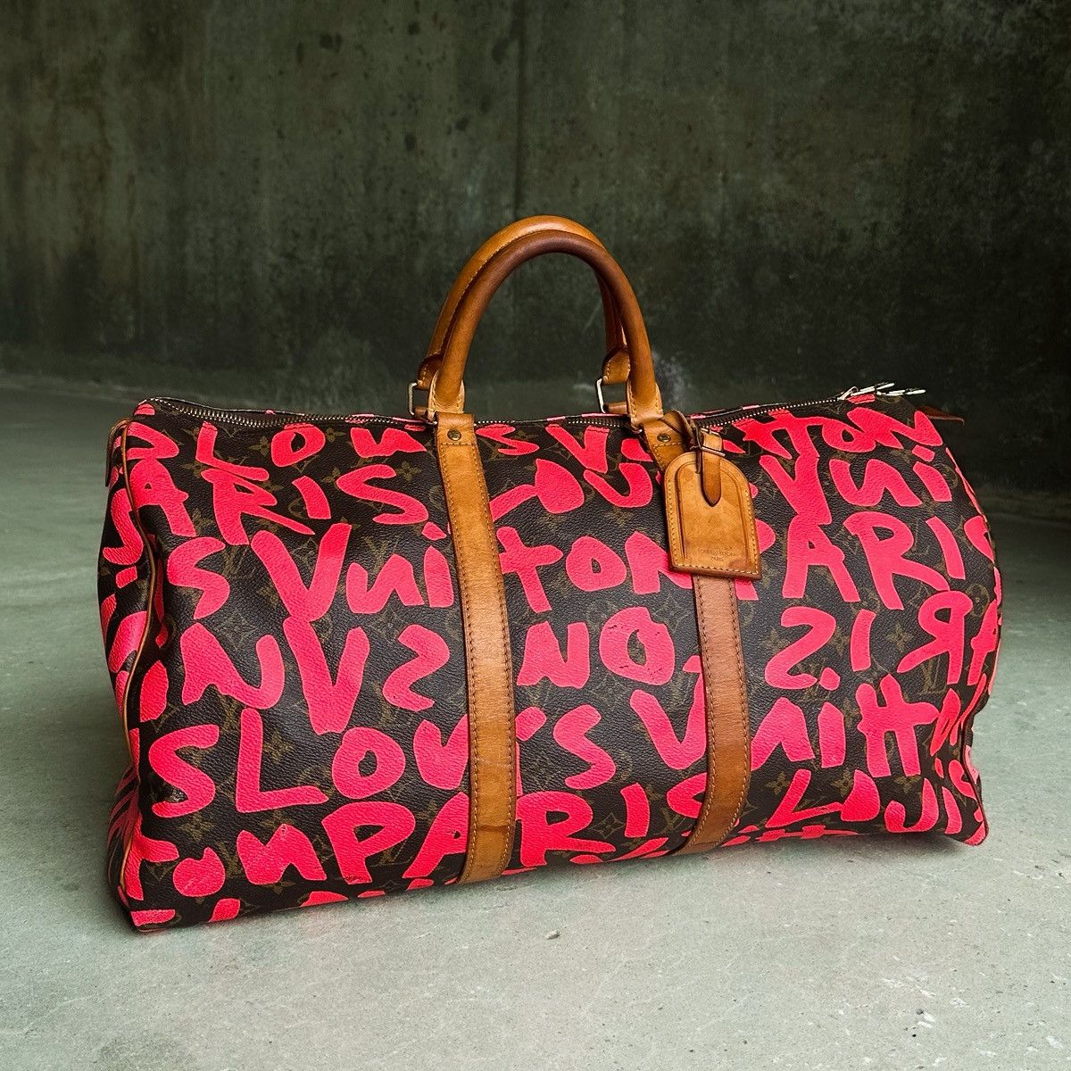 Louis Vuitton × Stephen Sprouse LV Stephen Sprouse Monogram Graffiti Keepall 50 Duffle Bag Size ONE SIZE - 2 Thumbnail