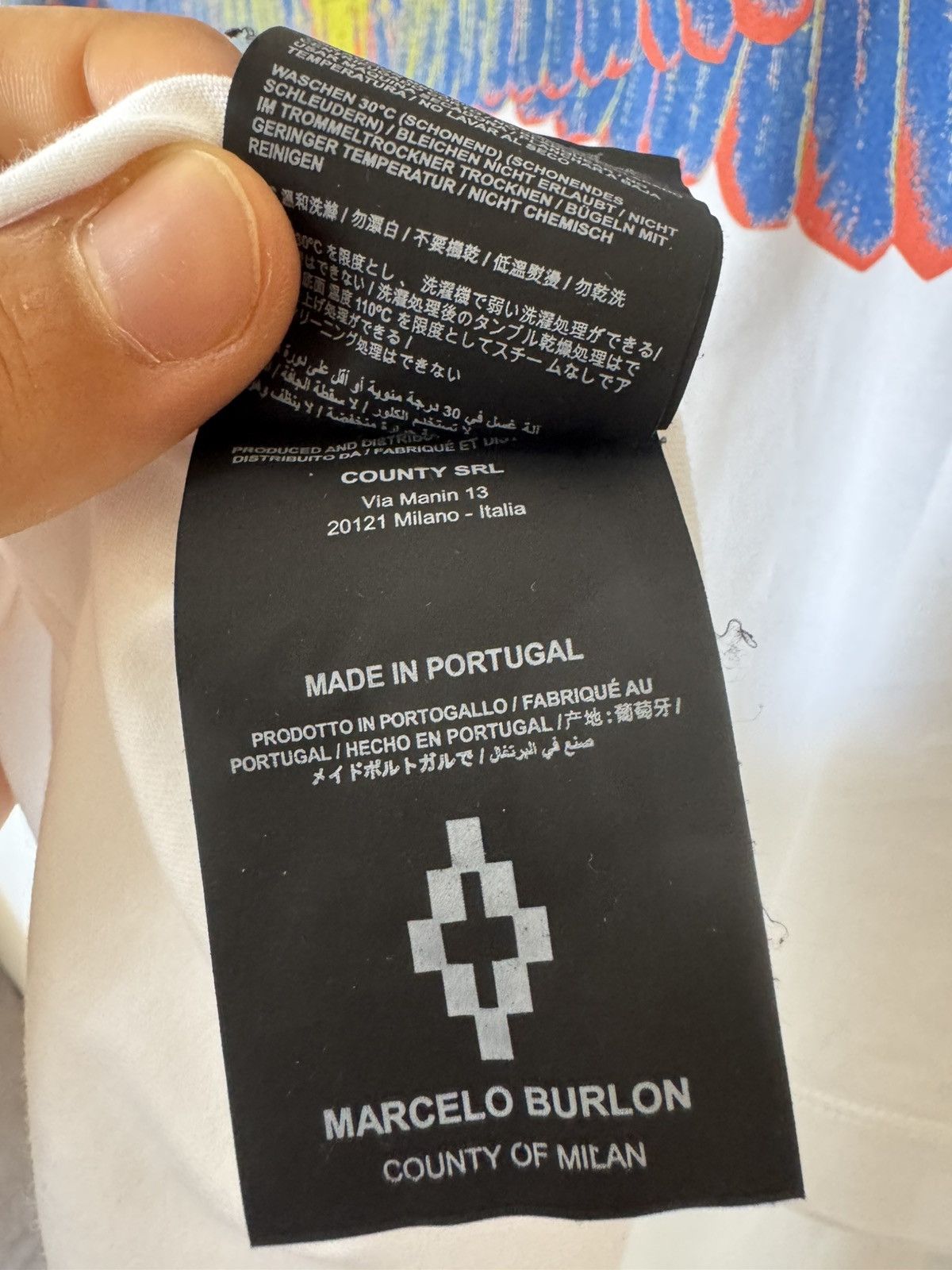 Marcelo Burlon Marcelo Burlon Multicolor Wings T-shirt Size US L / EU 52-54 / 3 - 6 Thumbnail
