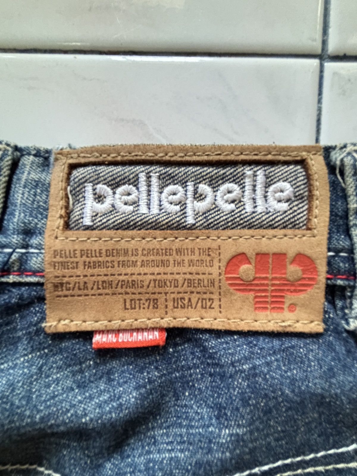 Pelle Pelle Pelle Pelle Mud Wash Baggy Patchwork Denim Jeans Size US 32 / EU 48 - 23 Thumbnail