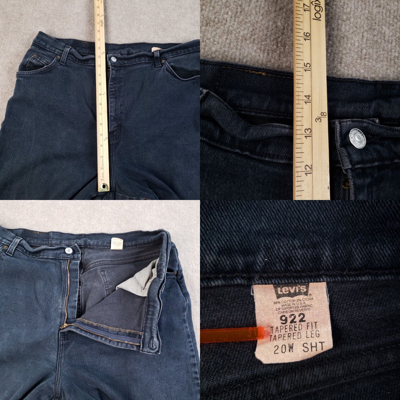 Levi's VINTAGE Levi's Jeans Womens 20W Tapered High Rise Blue 922 90s Orange Tab Jeans Womens 20W Size 42" / US 20 - 8 Thumbnail