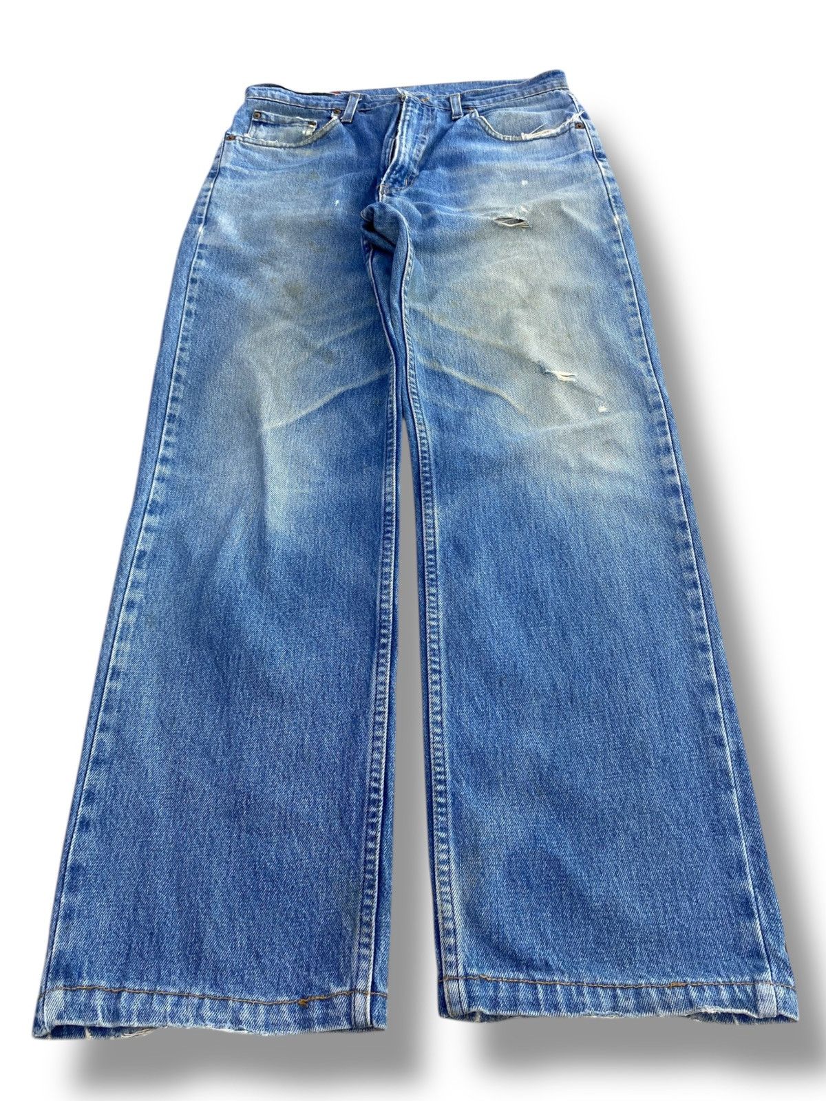 Edwin Y2K Edwin Distressed Style Wide Leg Denim Size US 33 - 1 Thumbnail