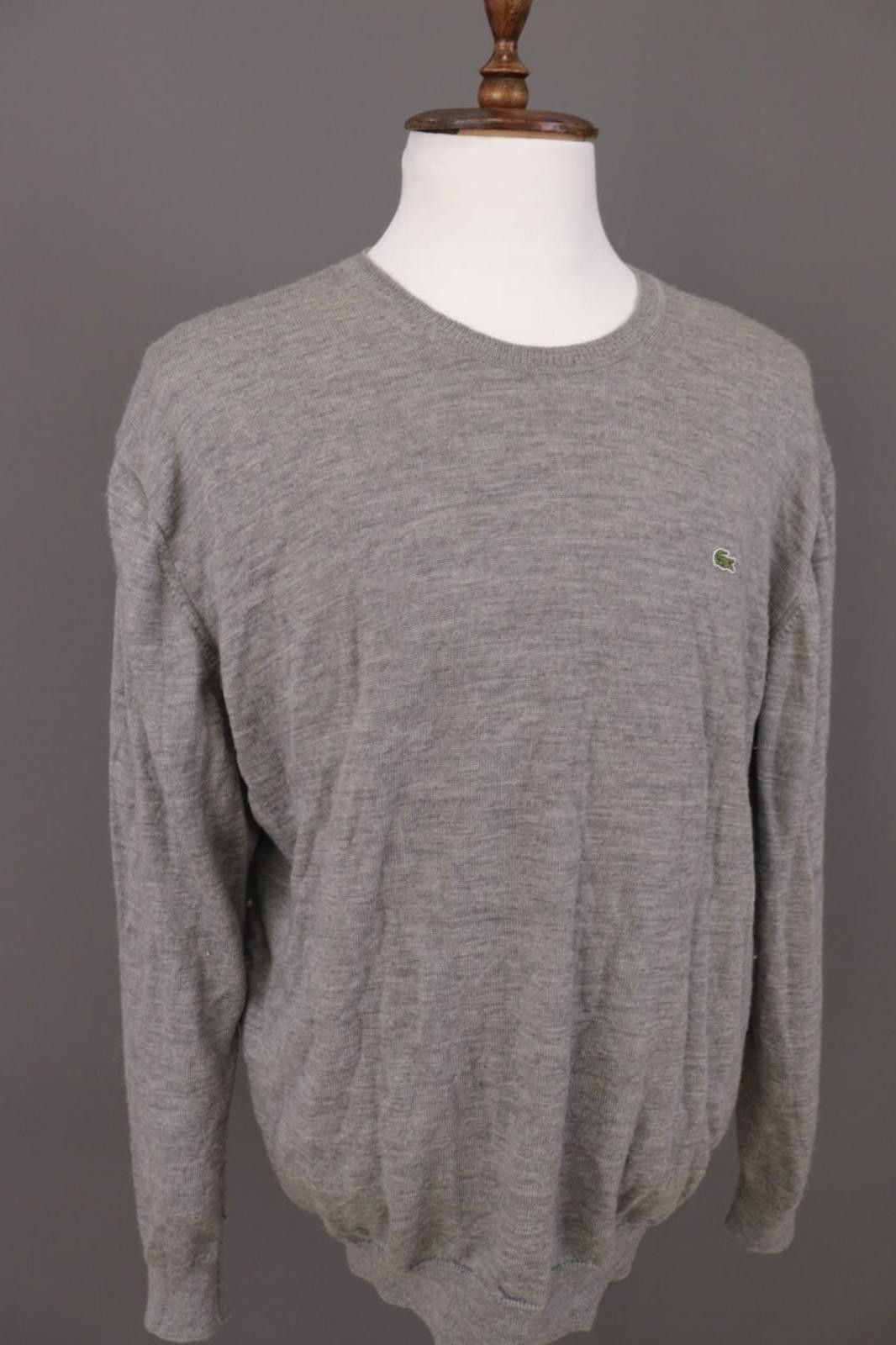 Lacoste Lacoste Gray Wool Knit Cewq Neck Long Sleeve Sweater Size 7 Size US M / EU 48-50 / 2 - 5 Thumbnail