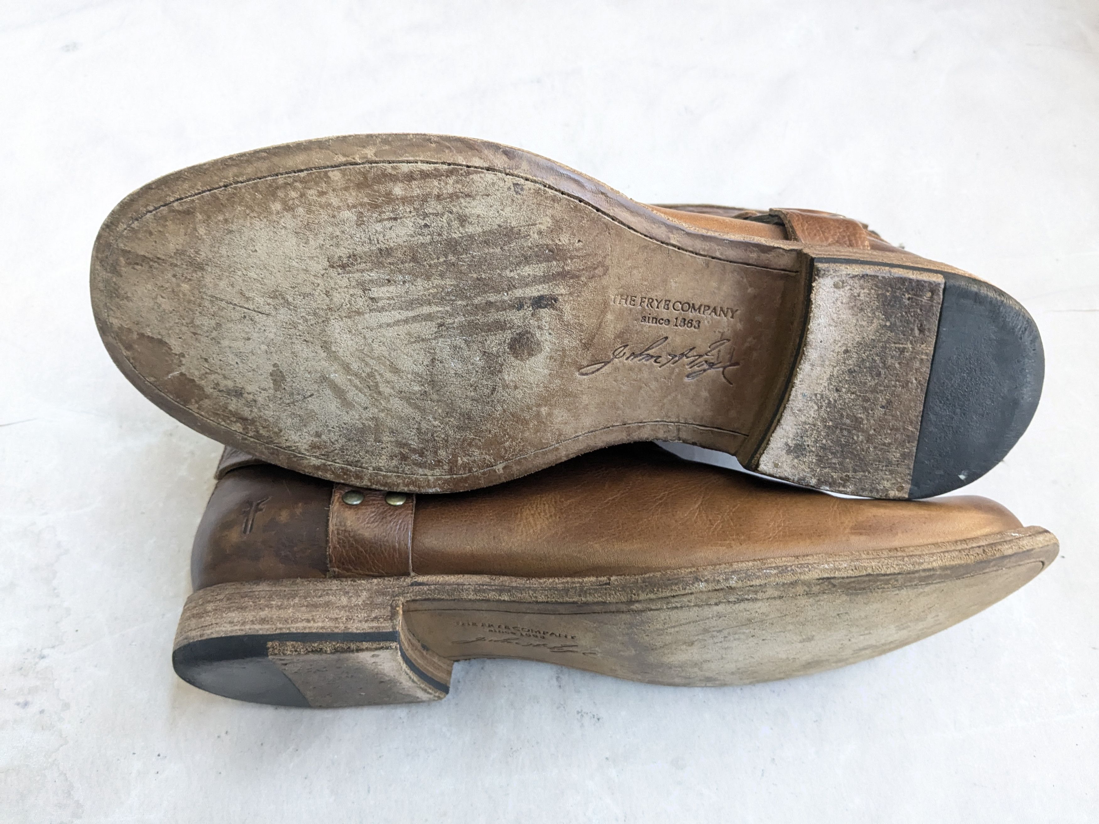 Frye Frye Harness Boots Brown Leather 11 D Leather Buckle Size US 11 / EU 44 - 14 Thumbnail