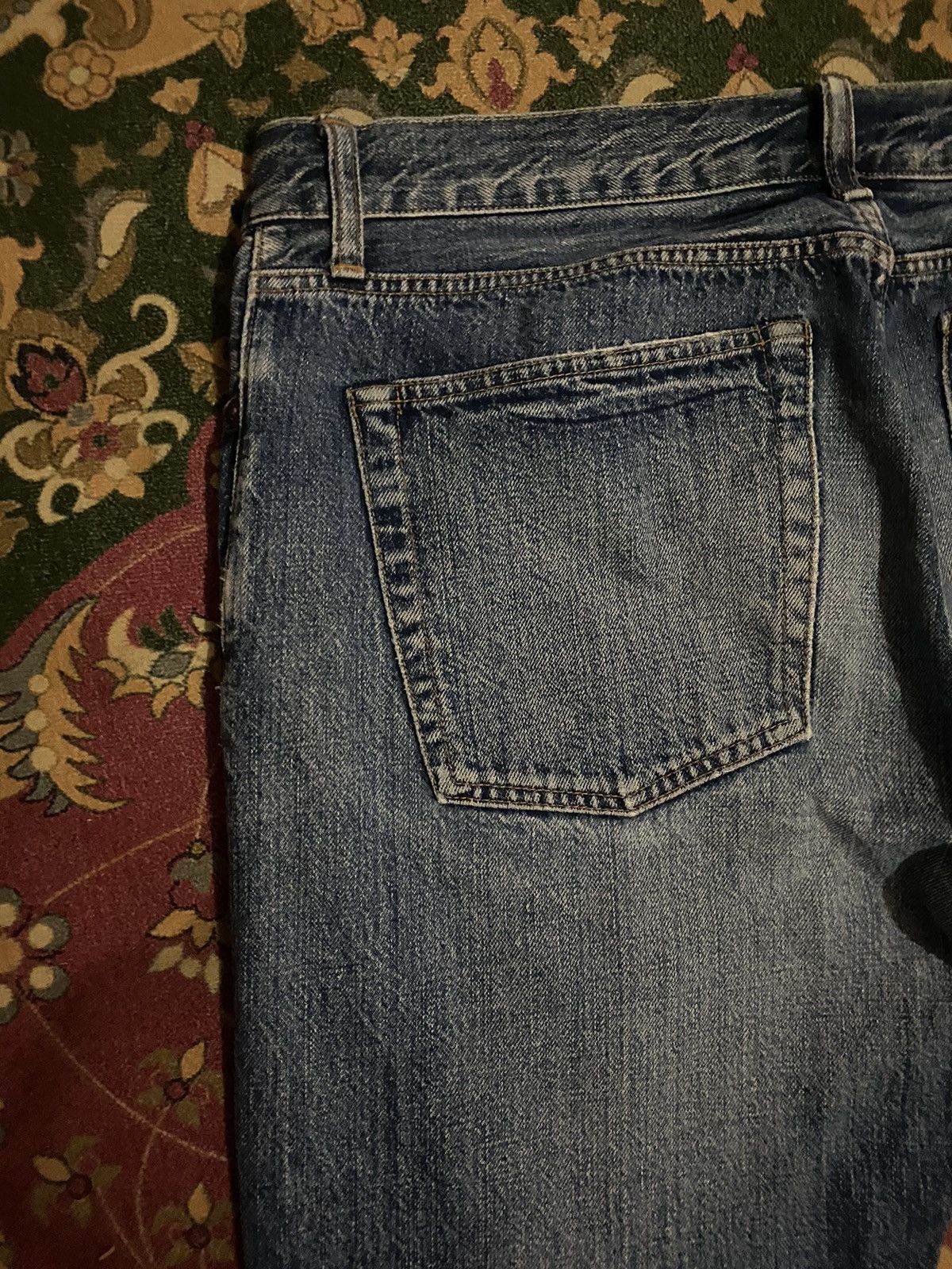RRL Ralph Lauren 🔥RARE🔥🔥Vintage Double RL Distressed Denim Pants Size US 34 / EU 50 - 8 Thumbnail