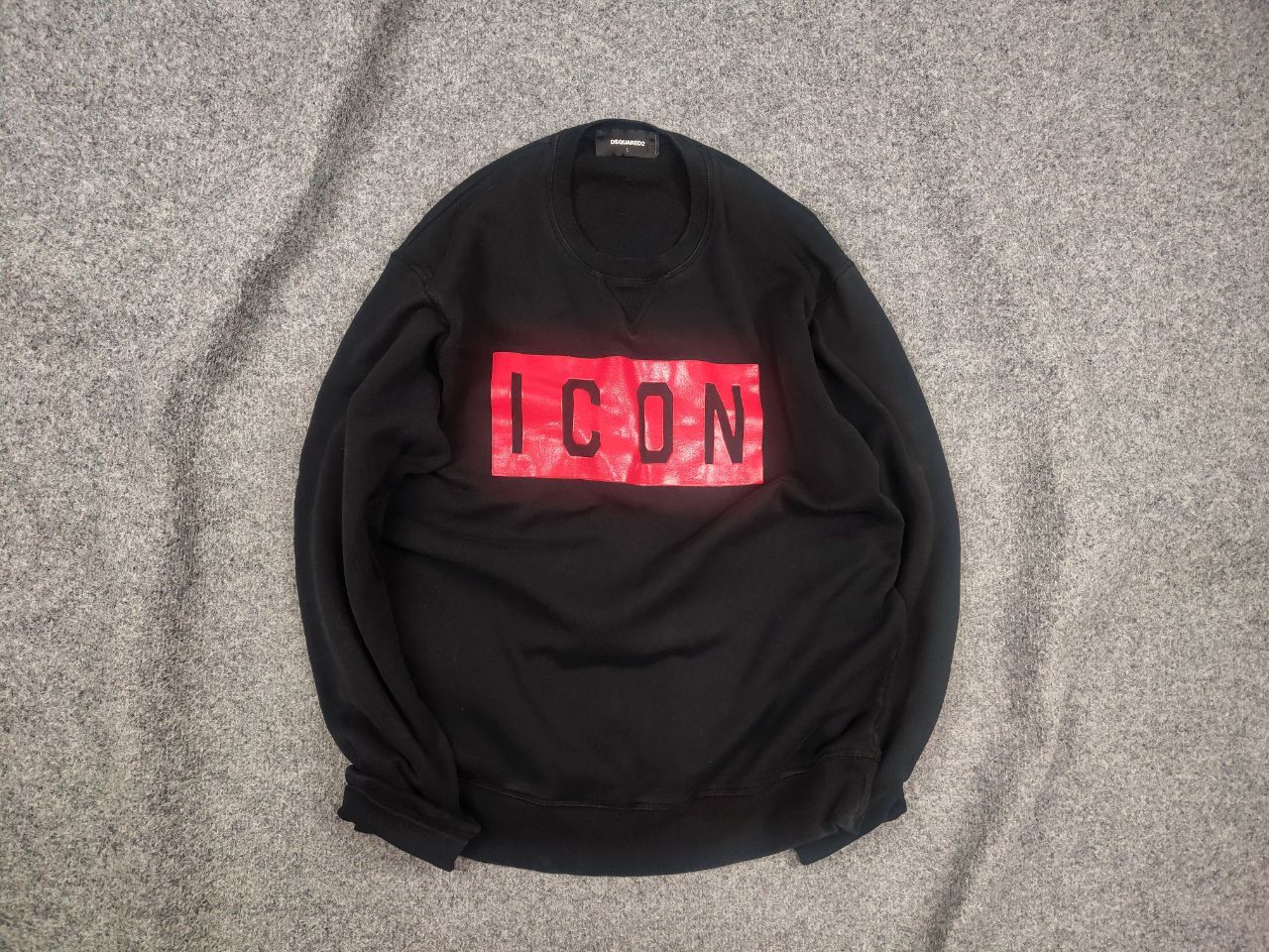 Dsquared2 Dsquared2 Icon Black and Red Box Logo Spellout Sweatshirt Size US L / EU 52-54 / 3 - 3 Thumbnail