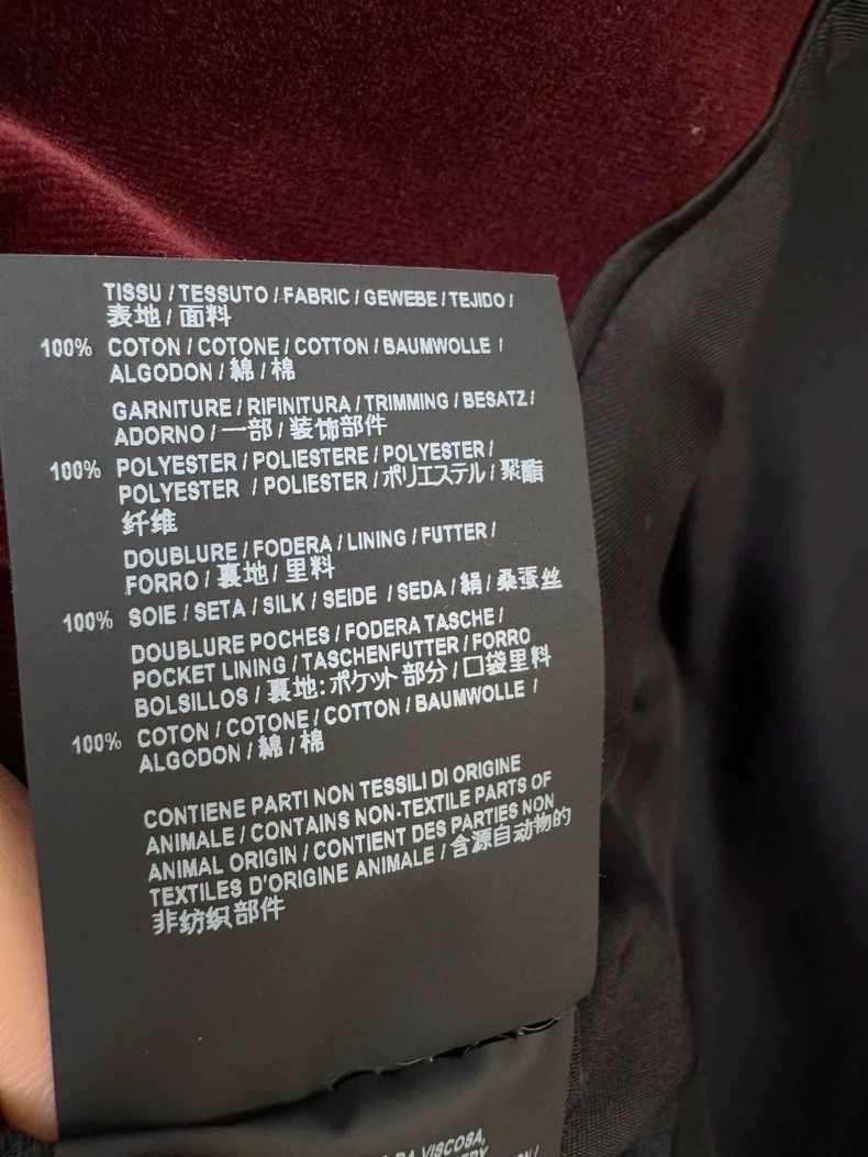 Saint Laurent Paris Saint Laurent Velvet Blazer in Burgundy-2506 Size S / US 4 / IT 40 - 5 Thumbnail