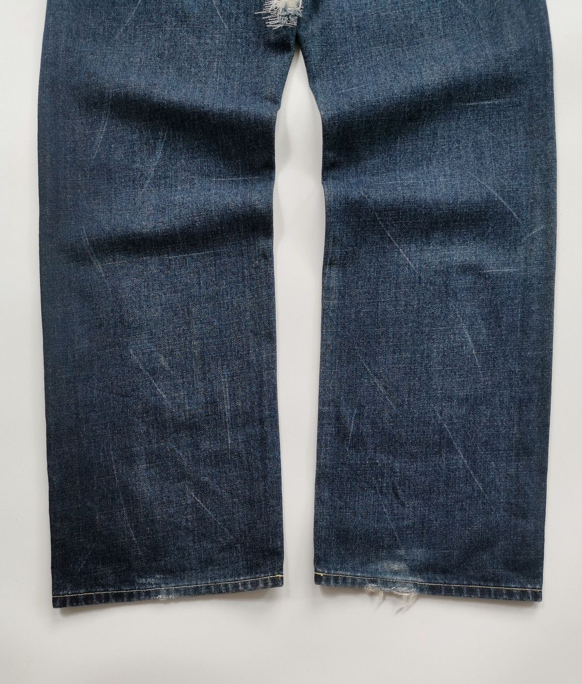 Edwin Mobstyles Mobs Corp Japan Distressed Loose Fit Denim Size US 32 / EU 48 - 9 Thumbnail