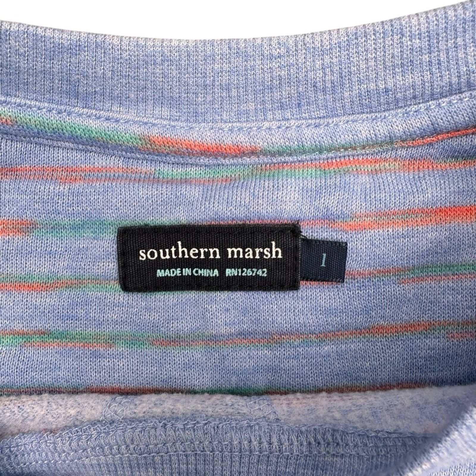 Southern Marsh Southern Marsh Sunday Morning Prism Sweater – Blue/Orange Size L / US 10 / IT 46 - 5 Thumbnail