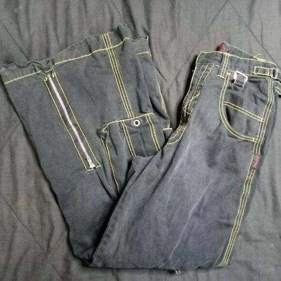 Tripp NYC × Vintage Vintage Y2K Tripp NYC Rave Wide Leg Jeans Baggy Size US 28 / EU 44 - 1 Thumbnail