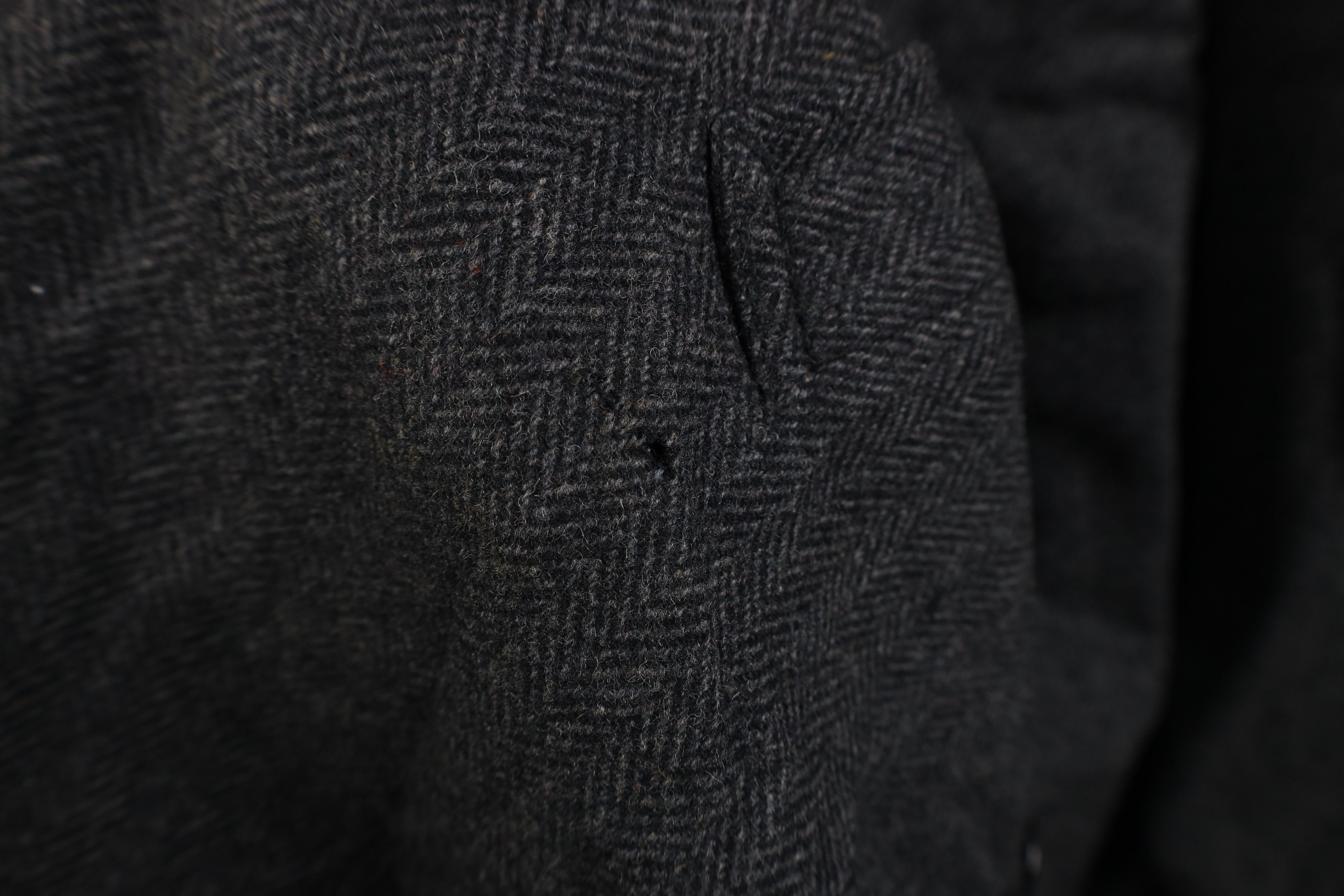 Vintage Vintage 50s Streetwear Wool Herringbone Overcoat Jacket USA Size US XXL / EU 58 / 5 - 7 Thumbnail