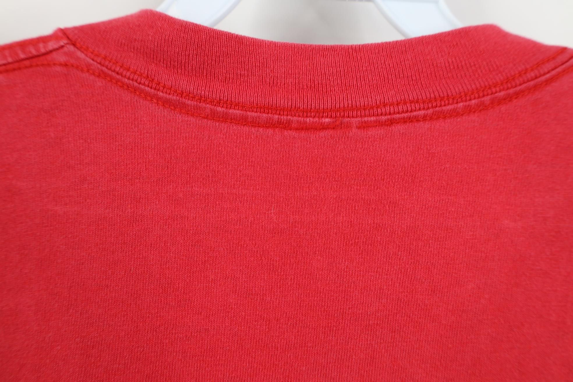 Vintage Vintage 90s Spell The Ohio State University T-Shirt Red USA Size US XL / EU 56 / 4 - 12 Thumbnail
