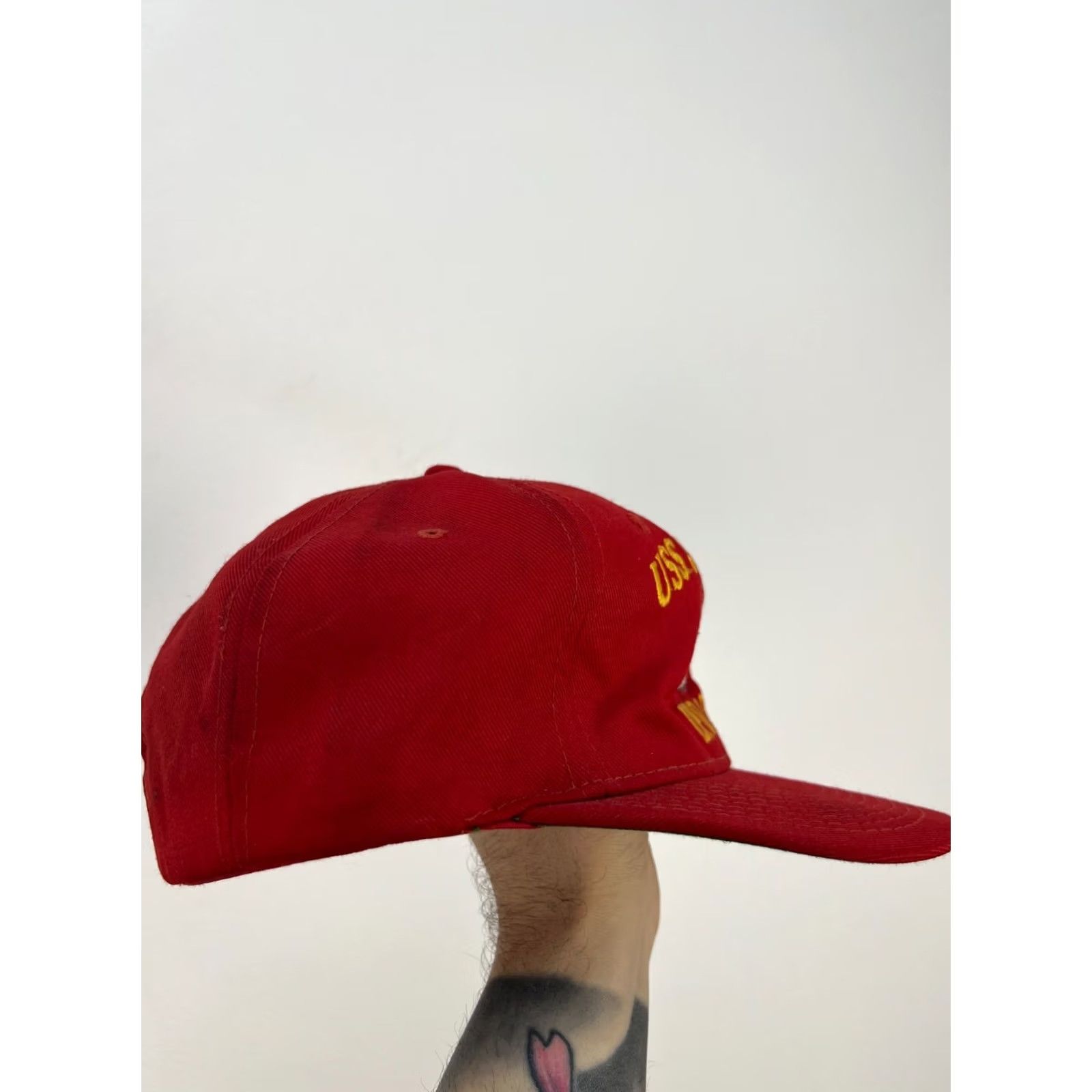 Vintage VINTAGE USS JUNEAU LPD 10 Cap Men Red USA Made in USA Snapback Size ONE SIZE - 3 Thumbnail