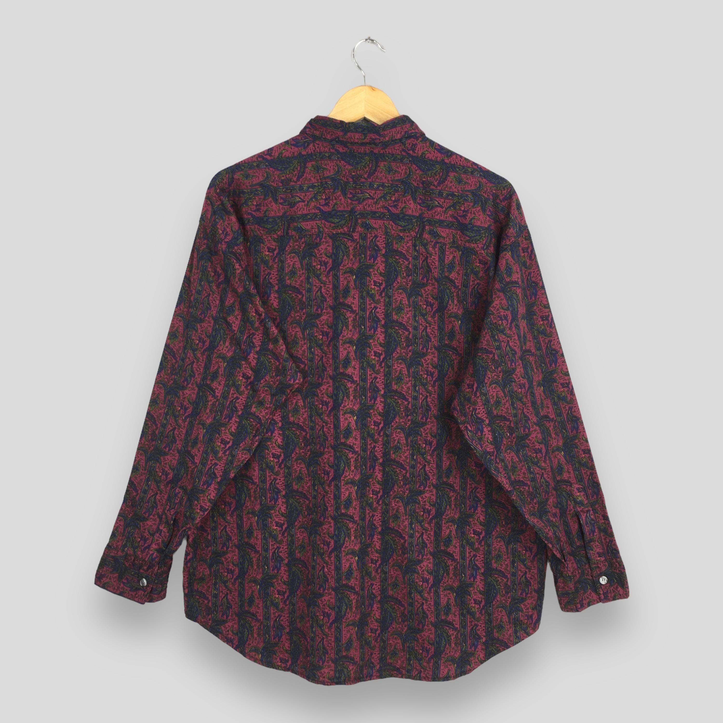 Flannel × Vintage Vintage Abstract Red Floral Casual Flannel Shirt Large Size US L / EU 52-54 / 3 - 6 Thumbnail