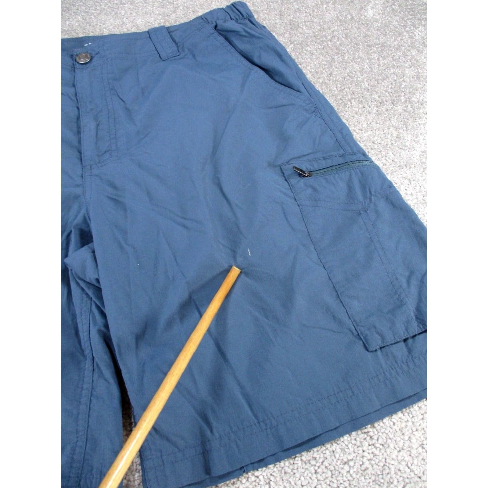 Vintage Columbia Shorts Mens 38 Omnishade Blue Nylon Lightweight Cargo 10" Size US 38 / EU 54 - 2 Thumbnail