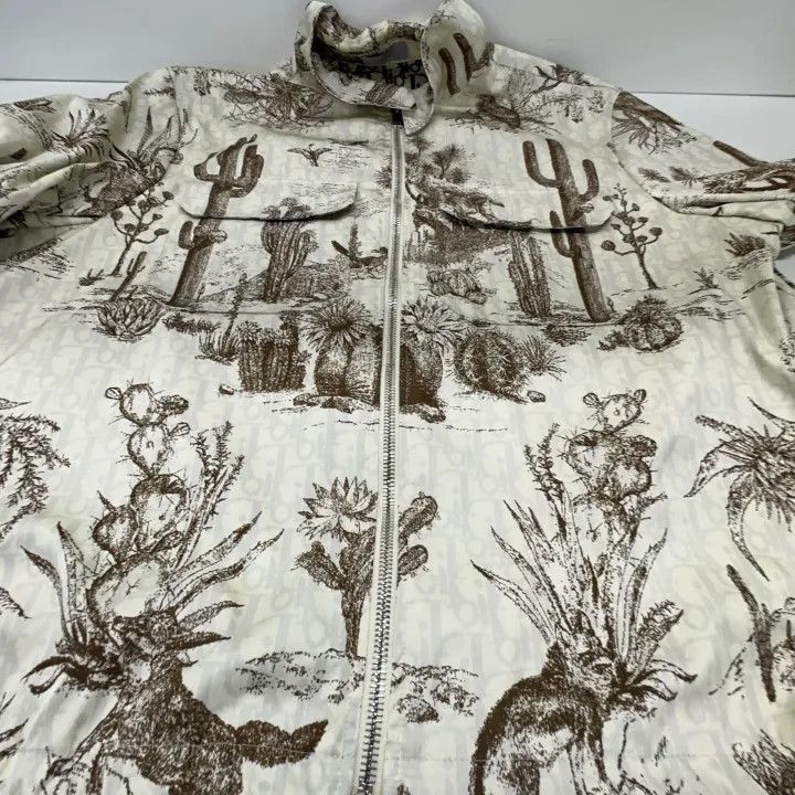 Dior Dior Dior Cactus Print Zip-Up Jacket for Men 0079-2507 Size US L / EU 52-54 / 3 - 5 Thumbnail
