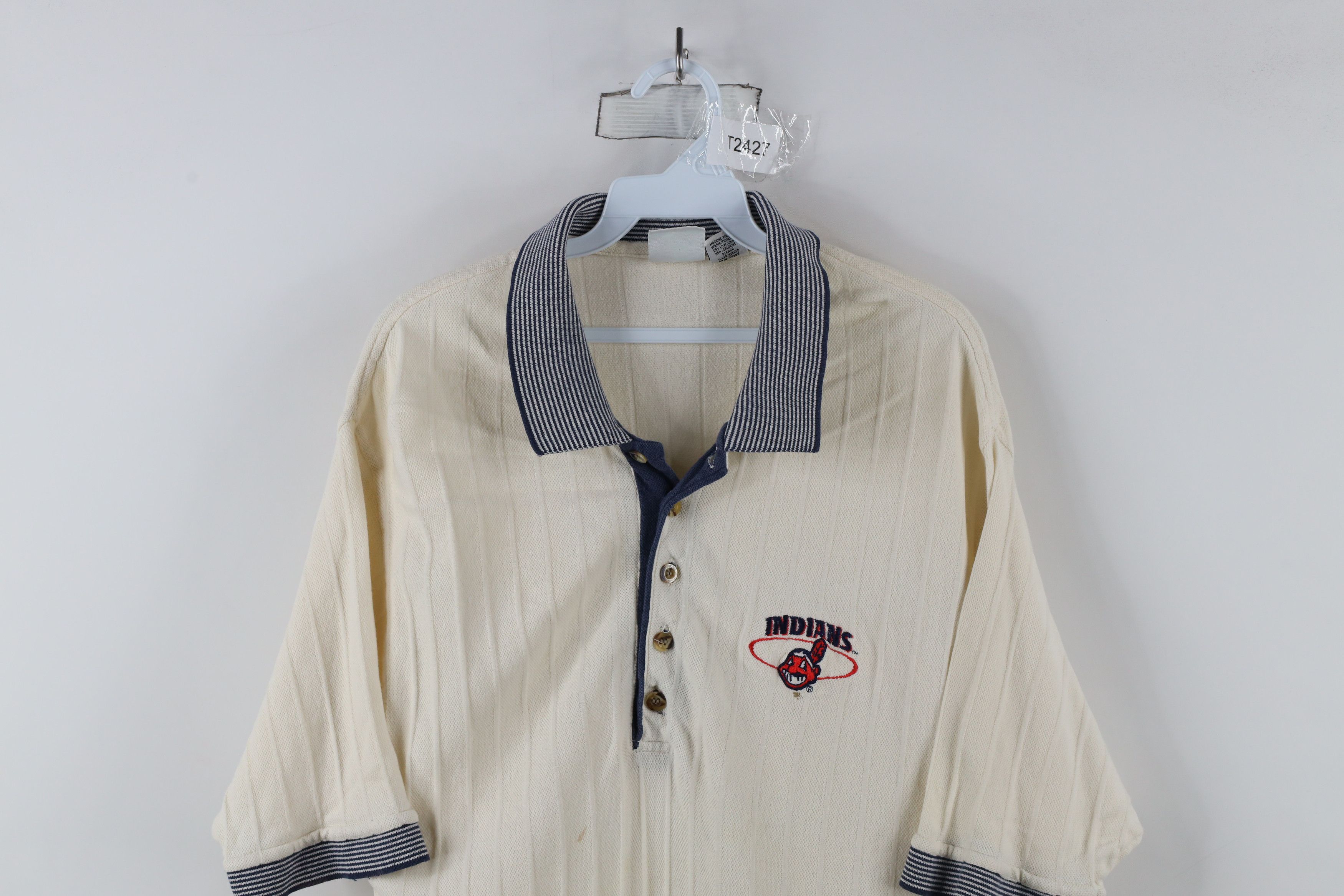 Vintage Vintage 90s Chief Wahoo Cleveland Indians Baseball Polo Size US L / EU 52-54 / 3 - 2 Thumbnail