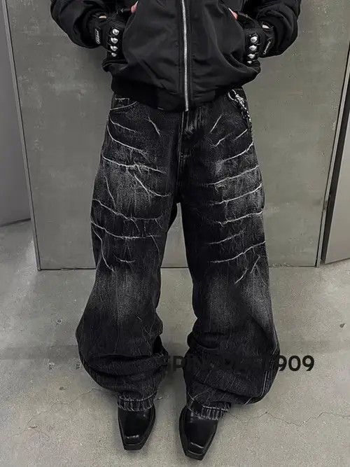Jean Baggy Baggy Wide Leg Flare Denim Jeans Size US 30 / EU 46 - 3 Thumbnail