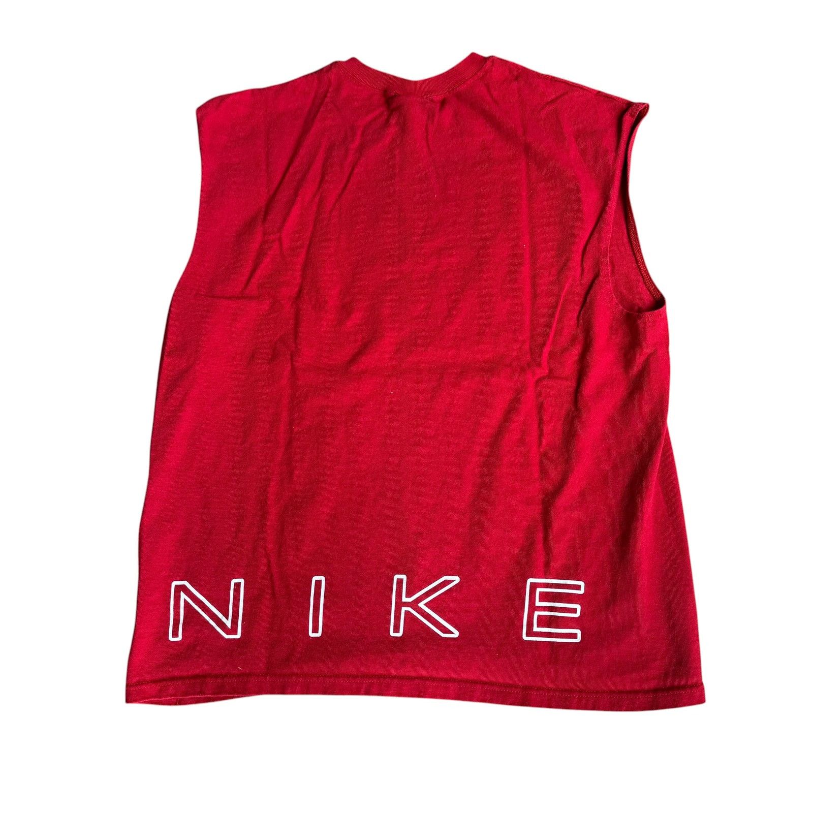 Nike Vintage Nike Cutoff TankTop Red Shirt Mens Large Size US L / EU 52-54 / 3 - 3 Thumbnail
