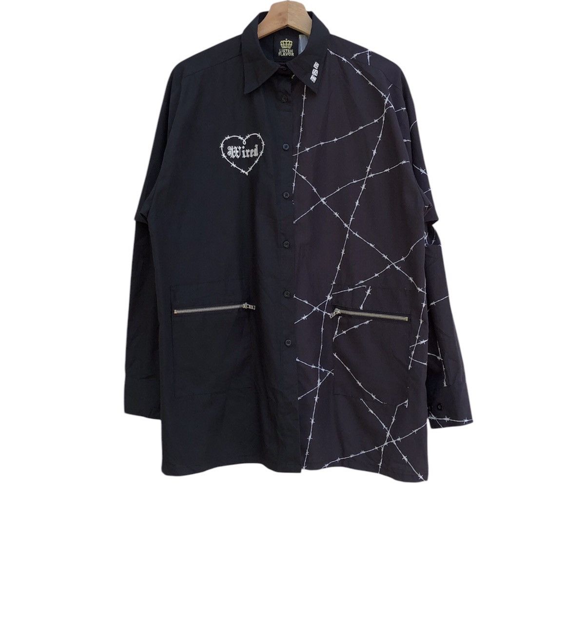 If Six Was Nine Japanese Brand Listen Flavor Wired Zipper Button Up Shirt Size US L / EU 52-54 / 3 - 4 Thumbnail