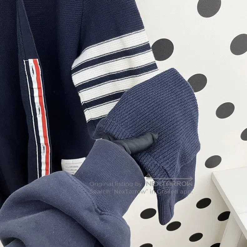 Thom Browne Thom Browne Dark Blue Open Cardigan Jacket Size US L / EU 52-54 / 3 - 8 Thumbnail