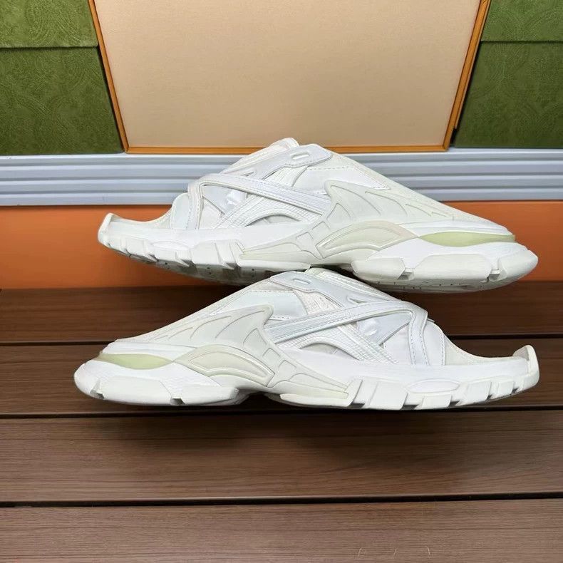 Balenciaga Balenciaga Track Slide Sandals White Size 44-2505 Size US 10 / EU 43 - 2 Thumbnail