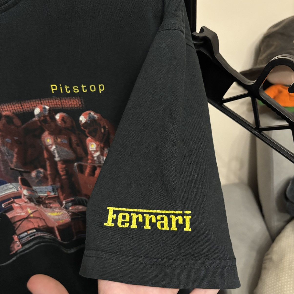 Vintage Vintage 90’s Faded and Distressed Ferrari T-Shirt ERD Grunge Size US XL / EU 56 / 4 - 6 Thumbnail