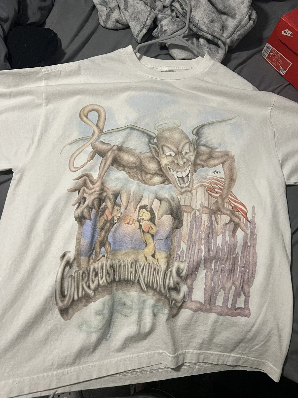 image of Travis Scott Circus Maximus Utopia Tour T Shirt in White, Men's (Size XL)