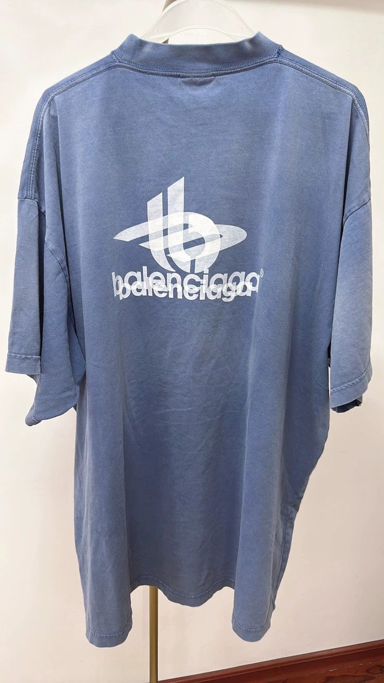 Balenciaga Balenciaga Blue Phantom T-Shirt Size US XL / EU 56 / 4 - 2 Thumbnail