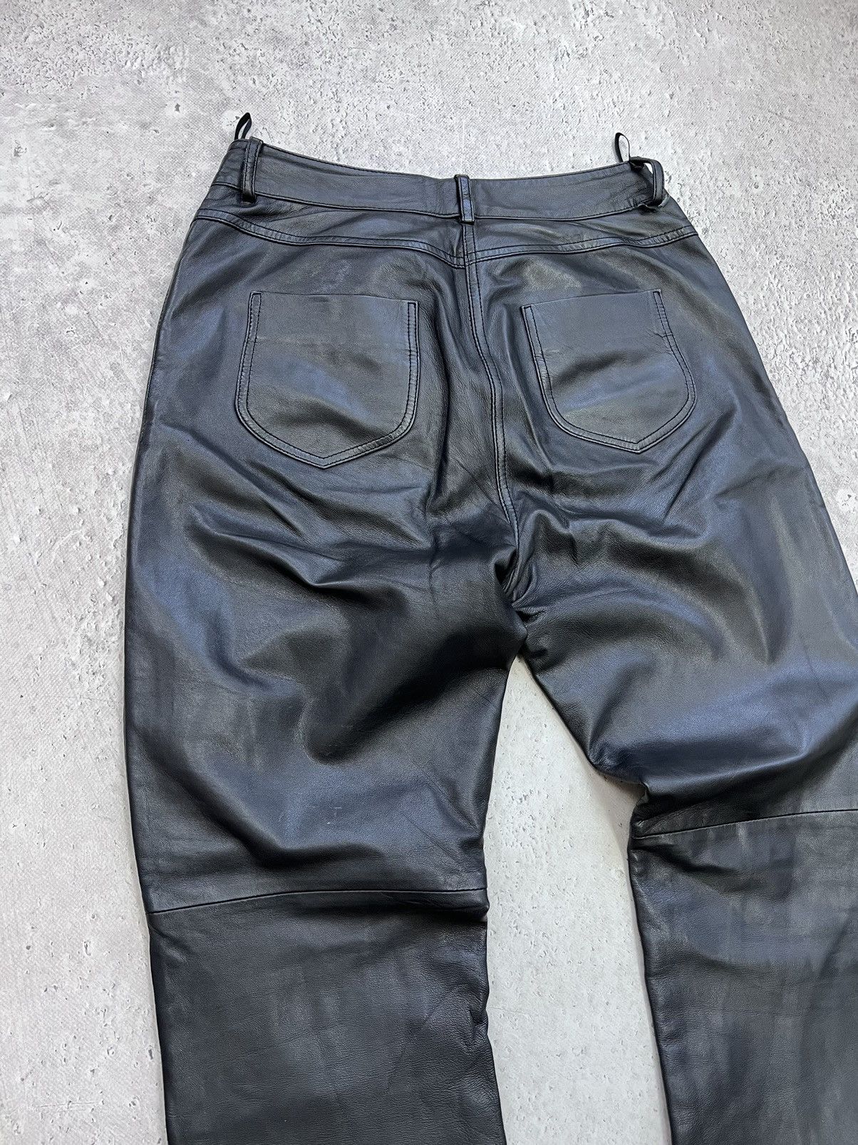 Genuine Leather × Vintage Vintage 90's Y2K Style Casual Classic Genuine Leather Pants Size US 32 / EU 48 - 12 Thumbnail
