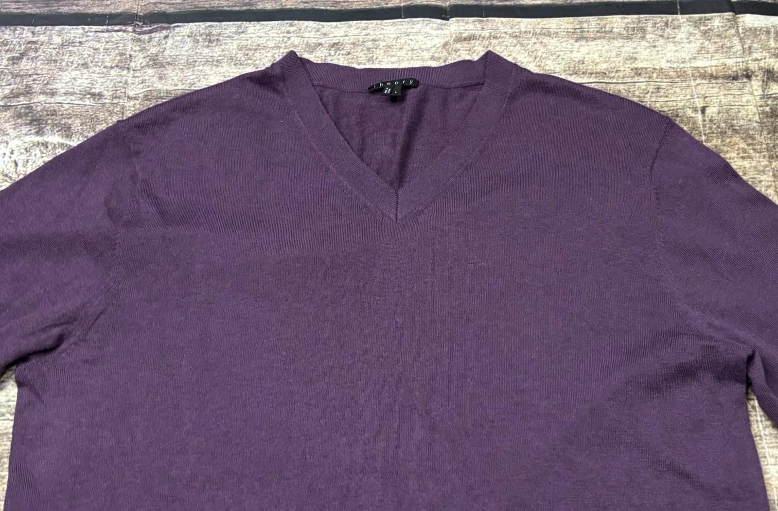 Theory Theory Sweater Mens Medium Leiman V-Neck Cashmere Cotton Size US M / EU 48-50 / 2 - 4 Thumbnail