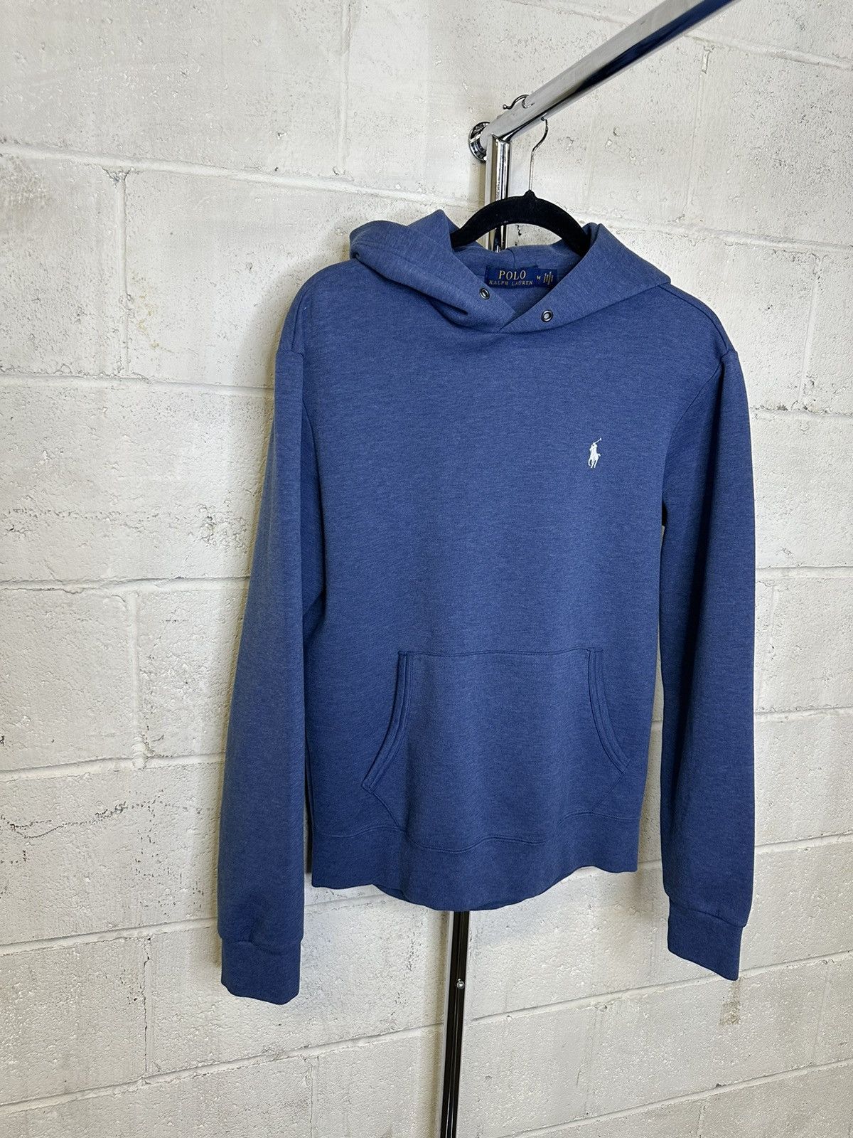 Polo Ralph Lauren × Vintage Polo Ralph Lauren blank blue hoodie Size US M / EU 48-50 / 2 - 6 Thumbnail