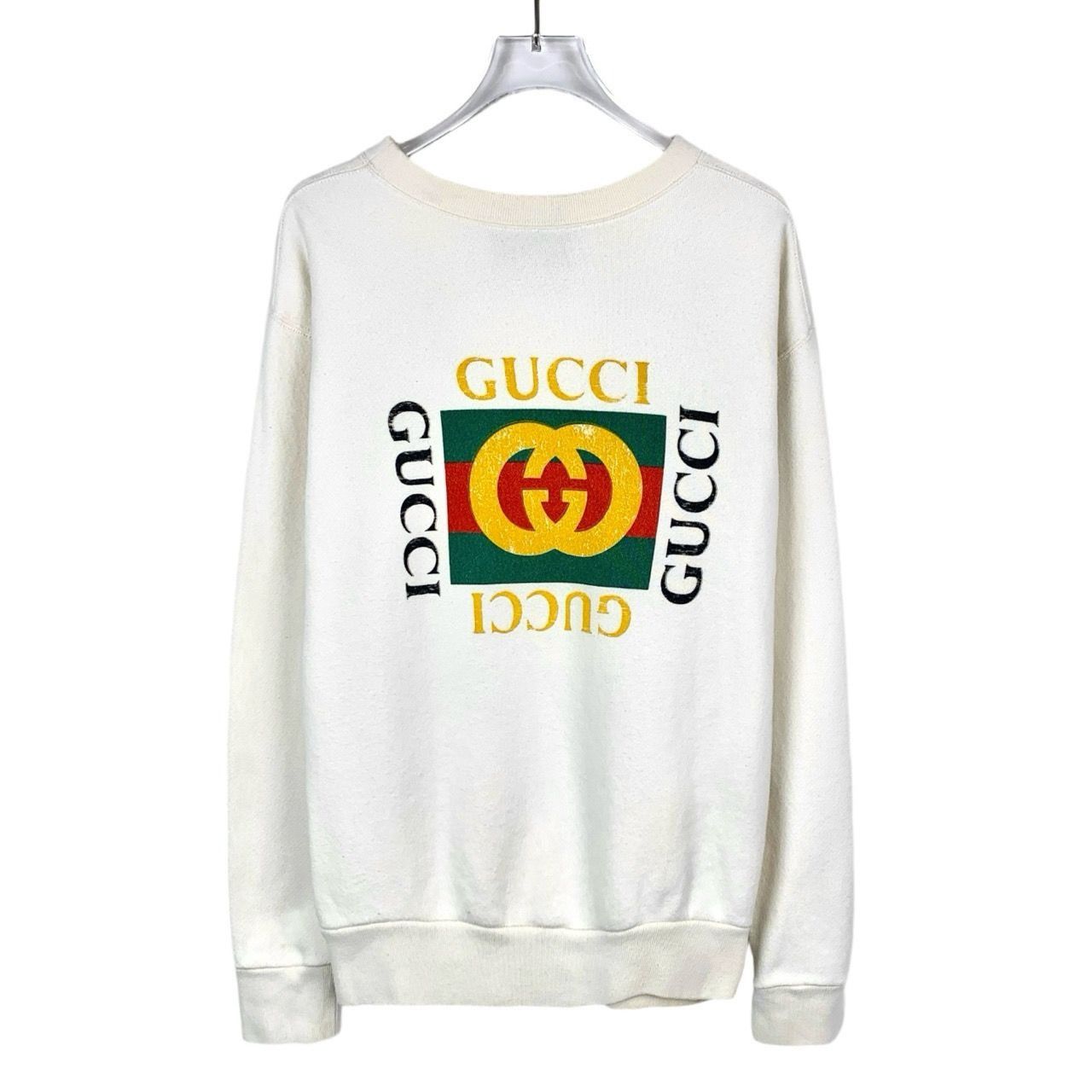 Gucci [Gucci] Tiger Head Print Beige Cotton Long-Sleeve Hoodie XS Size XS / US 0-2 / IT 36-38 - 8 Thumbnail
