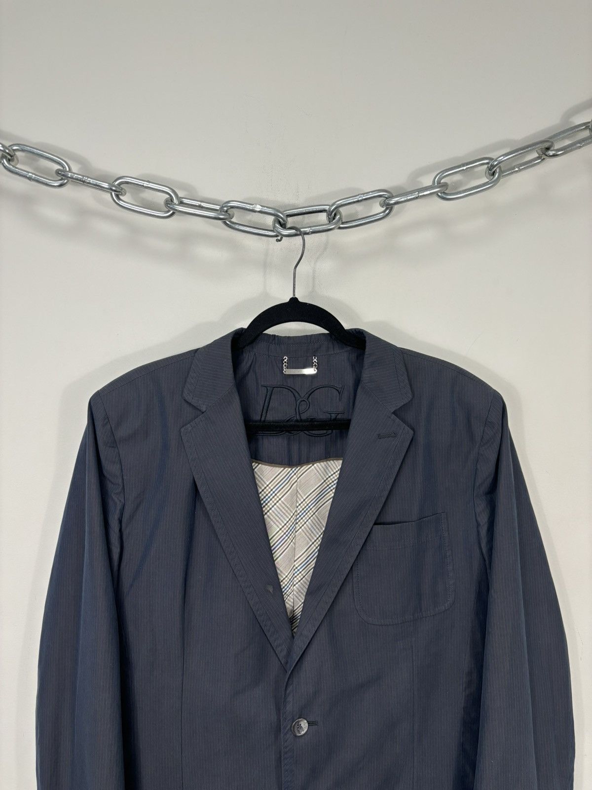 Dolce & Gabbana Vintage Dolce & Gabbana Men’s Striped Luxury Blazer Jacket Size 42R - 4 Thumbnail