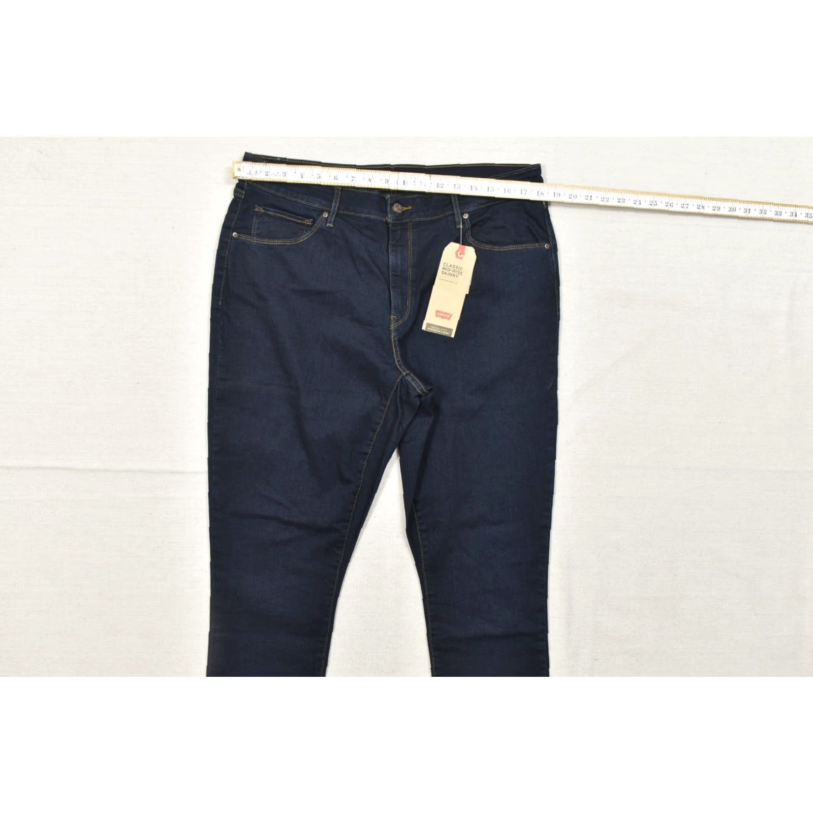 Levi's Levi's Women Jeans Skinny Mid Rise 34 Blue Cotton Blend Dark Wash New Size 24" / US 00 / IT 34 - 4 Thumbnail