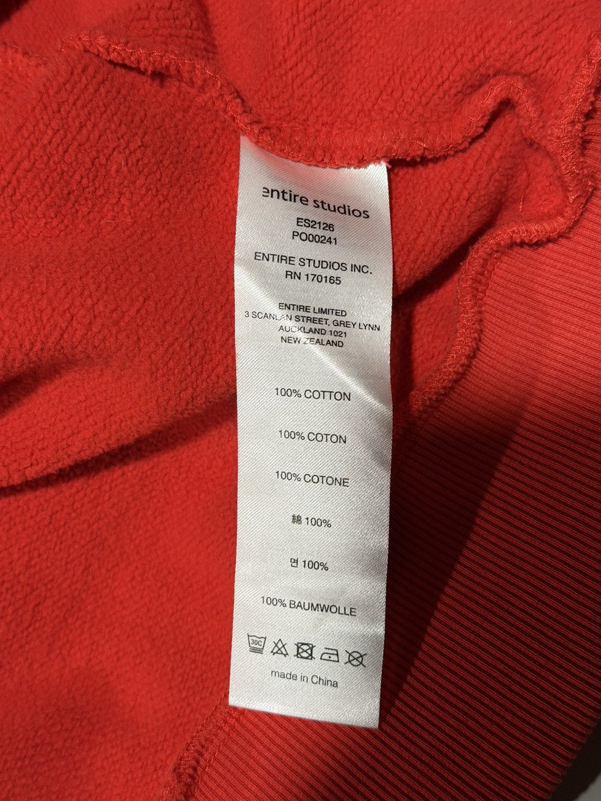 Entire Studios Entire Studios Red Cropped Cotton Jersey Sweatshirt S Size US S / EU 44-46 / 1 - 10 Thumbnail