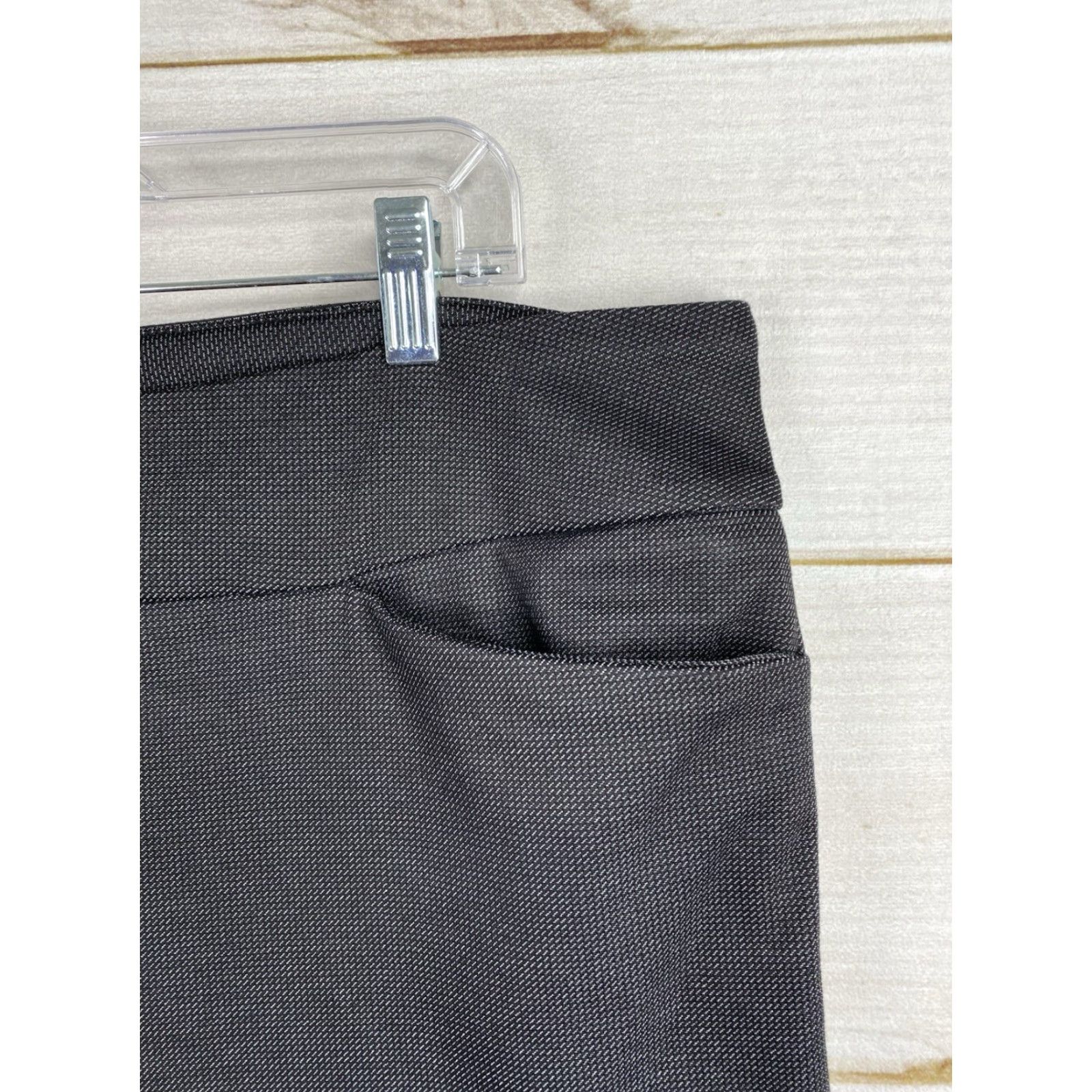 Vintage Dalia Pants Women's XXL Black Combo Pockets Built-In Tummy Control Pull-On Geometric Ponte 29 In Inseam City Casual Sl- Slimming, Stretch NWT Size 40" / US 18 - 2 Thumbnail